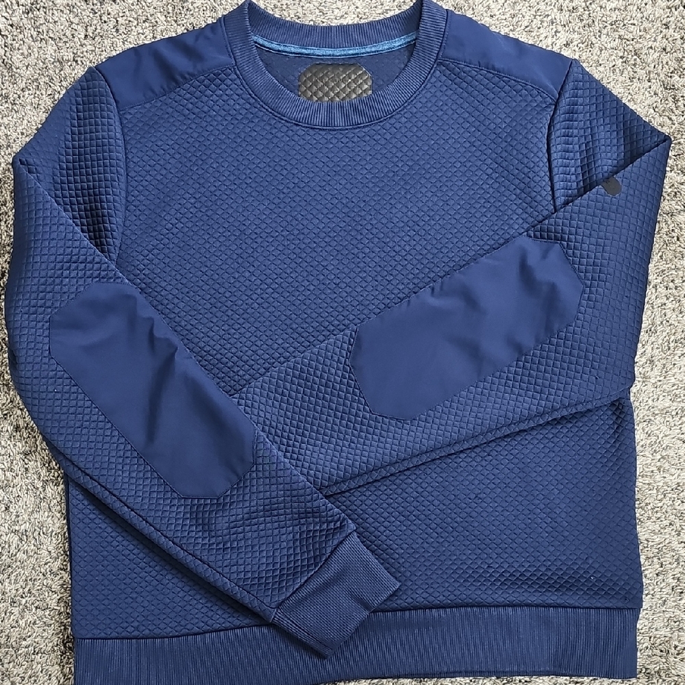 Under Armour Blue Crewneck Sweater with Textured Knit